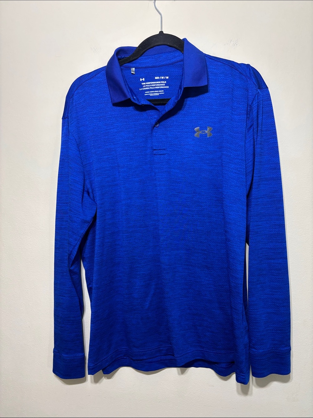 Under Armour Men's Long Sleeve Polo - Bright Blue